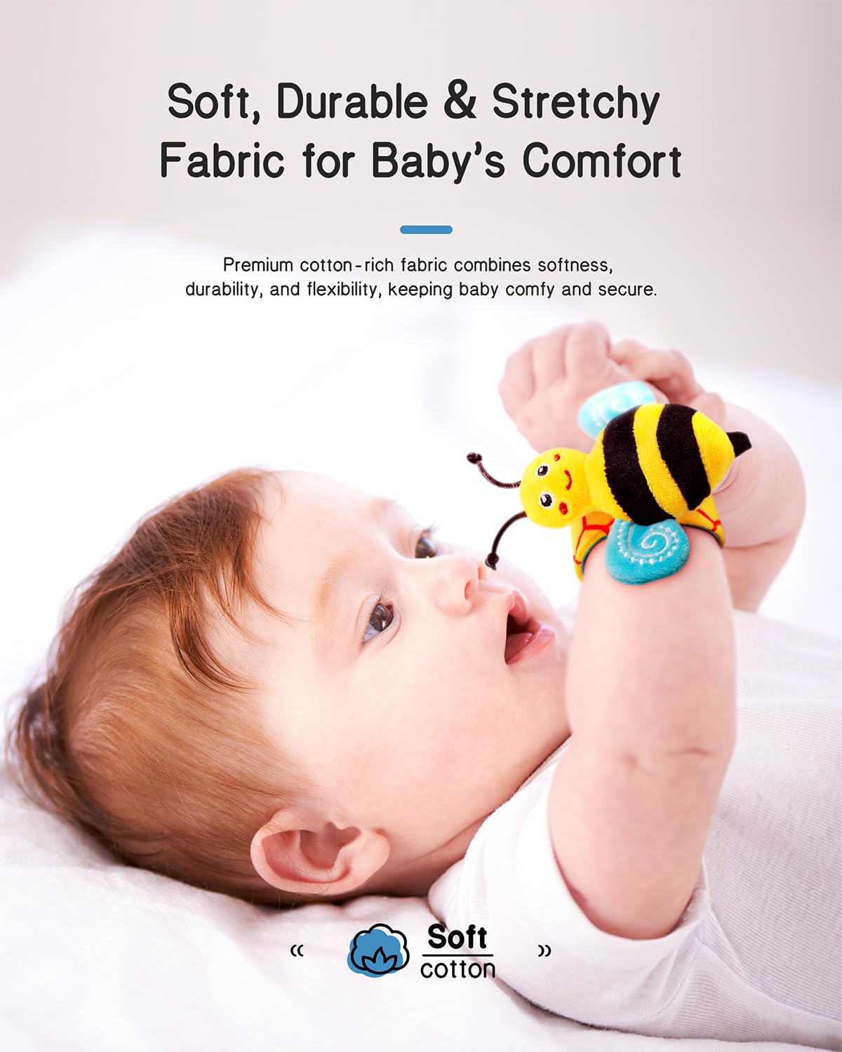 Cozy Wiggle Wrist Rattle Set
